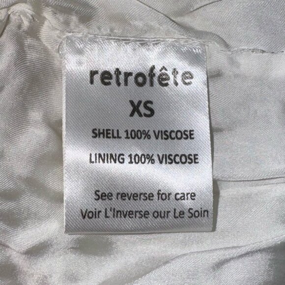 NWT Retrofete Claire White Dress Mini Belted Sequin Strappy Moonglow Bridal XS - Picture 9 of 9